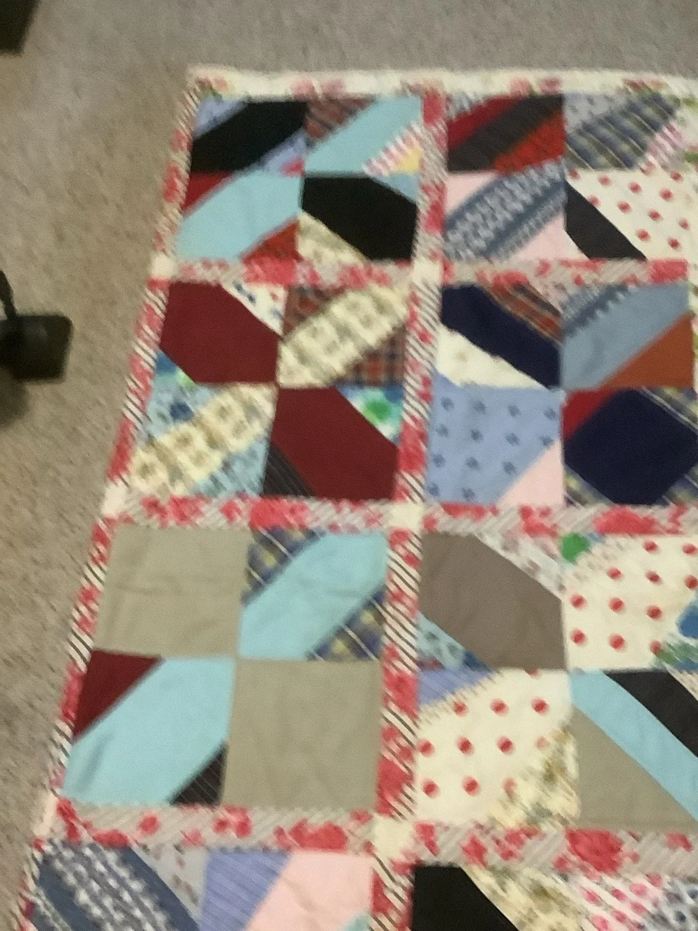 Vintage-Inspired Patchwork Quilt in Multi-Color